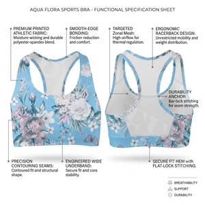 Custom Solid Plain Color & Size Breathable Mesh Back Yoga Fitness Running Gym Padded <b>Stretch</b> Workout Activewear Sports <b>Bra</b> OEM - Product Image 3