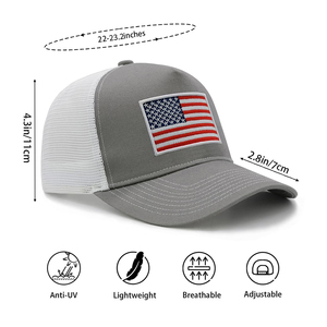 หมวกเบสบอลผ้าใบตาข่ายระบายอากาศ กันน้ำ น้ำหนักเบา แห้งเร็ว ปรับได้ ทรง Trucker สำหรับฤดูหนาว กิจกรรมกลางแจ้ง กีฬา และสวมใส่ลำลอง - Product Image 4