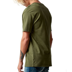 T-shirts décontractés d'été pour hommes de haute qualité, 100% coton respirant, couleur unie noire, manches courtes surdimensionnées - Product Image 2