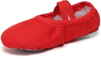 DANWA Chaussures de claquettes souples populaires pour femmes, style sport, en toile et cuir véritable, semelle plate en TPR, pour la danse jazz et l'entraînement