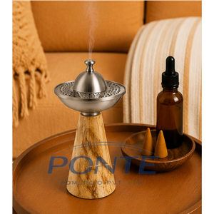 Quemador de incienso árabe Bakhoor con acabado dorado, hecho a mano, para decoración del hogar, incensario de metal Mubkhar. - Product Image 4