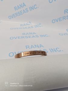Pulsera de Cobre Puro Grabada con Om Shakti para Terapia Bioenergética, Unisex, Elegante y Resistente - Product Image 3