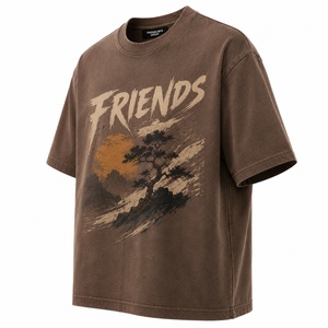 T-shirts décontractés confortables pour hommes, personnalisables avec logo, respirants, écologiques, légers, 300 grammes, 100 % coton tissé, design uni vierge - Product Image 3