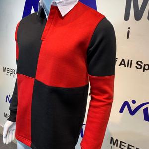 New Design White Down Collar <b>Long</b> <b>Sleeve</b> Rugby <b>Polo</b> <b>Shirts</b> Breathable Fabric Two Tone Color Button Front Regular Fit Rugby <b>Shirt</b> - Product Image 5