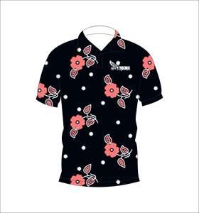 Polo Personalizado con Estampado Floral, Manga Corta, Informal, para Golf, Tenis, Ropa de Equipo de Verano - Product Image 3