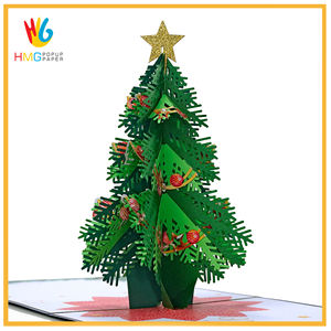 การ์ดอวยพรคริสต์มาสแบบป๊อปอัพขายดี3D การ์ดของขวัญกระดาษจำนวนมากดีไซน์ตามสั่งสำหรับวันเกิดและปีใหม่ - Product Image 6