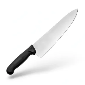 Cuchillo de Chef de 10 Pulgadas con Hoja Plateada y Mango Negro Texturizado, Herramienta de Cocina para Cortar Verduras, Rebanar Frutas y Preparar Comidas - Product Image 4
