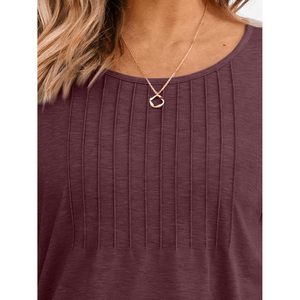 2025 femmes décontracté 3/4 manches hauts col asymétrique soie tunique Blouses coupe ample tenues d'été 2025 - Product Image 4