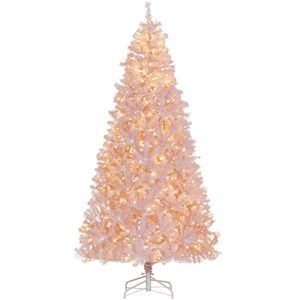 Árbol de Navidad Artificial Realista de Abeto Douglas con Luces LED Blancas Cálidas, Árbol de Navidad Preiluminado - Product Image 1