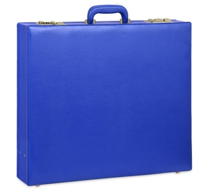 Estuche de Cuero Azul Personalizado para Mandil Masónico, Maletín para Regalia Masónica con Cierres de Combinación Dobles - Product Image 2