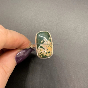 Anillo de Plata de Ley 925, anillo de declaración, anillo azul, anillo de plata grande, regalos de boda, regalo de mujer - Product Image 1