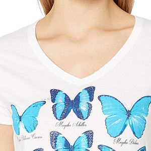 T-shirt classique élégant pour femme, coupe régulière, vente en gros, OEM, T-shirt décontracté pour femme, longueur standard, T-shirt tendance pour femme - Product Image 3