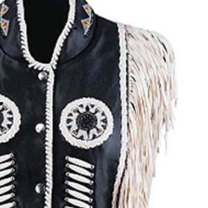 Womens Vintage <b>Fringe</b> Vest Leather <b>Suede</b> Cowboy Western Sleeveless <b>Jacket</b> Tassel Rodeo Festival Fashion Premium OEM - Product Image 3