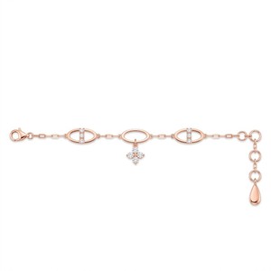 Bracelet unisexe en or blanc avec diamants ronds taille brillant, certifié IGI, style tendance, pour mariage et usage quotidien - Product Image 2