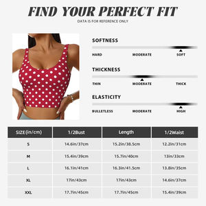 Soutien-gorge de sport simple pour femme, best-seller, couleur rouge, points blancs, maintien élevé, tissu respirant et écologique en Spandex/Polyester - Product Image 5
