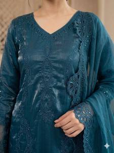 Women's Red Rayon Kurta Long <b>Loose</b> Fit Traditional Ethnic <b>Dress</b> Floor-Length Casual Wear India Pakistan Style - Product Image 4