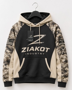Sweat-shirt à capuche sport 3D noir-ancien or à motif graffiti personnalisé, le plus vendu en gros directement de l'industrie - Product Image 3