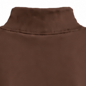 Sweat-shirt à col roulé marron chocolat pour femme, manches longues, coupe ample, pull en polaire à col haut, décontracté, streetwear d'hiver, mode - Product Image 4