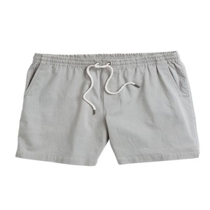 Shorts pour hommes gris en polyester/coton, taille haute élastique, décontractés, respirants, tissés, couleur unie, longueur courte, écologiques, numériques - Product Image 2