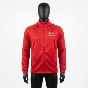 High Quality Winter Sporty Full Zip Stand Collar Front Logo Training Sports <b>Jacket</b> Long Sleeve <b>Workout</b> Lightweight Activewear - Product Image 1