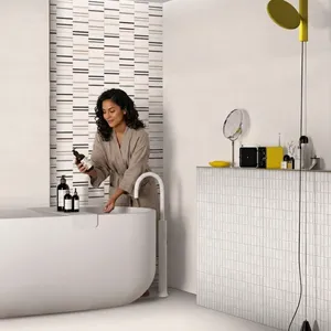 Azulejo de Pared Cerámico Blanco Brillante de Alto Rendimiento 300x600, Estilo Minimalista Resistente para Proyectos Corporativos y Comerciales - Product Image 3