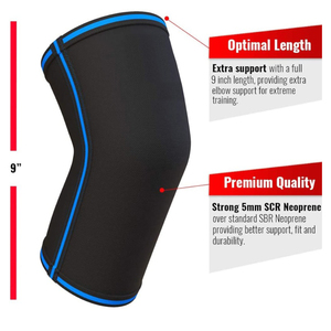 Mangas de codo de nailon y spandex de 5 mm, ligeras, transpirables, antideslizantes, para entrenamiento de press de banca y cross-fit, protectores de codo. - Product Image 4