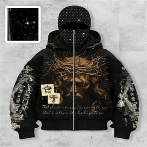 Denish Sports Wear Sweat à capuche zippé surdimensionné pour homme, broderie personnalisée, style Hip Hop Streetwear, automne, écologique, haute qualité - Product Image 2