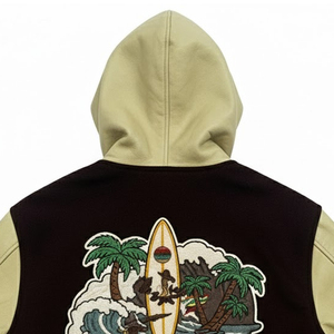 Soft and Comfortable <b>Slim</b> <b>Fit</b> Winter Warm Men Hooded Varsity <b>Jackets</b> Outerwear Fashionable Varsity <b>Jacket</b> For Men - Product Image 4