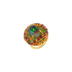 Elegant Oval Cut Cabochon Natural Black <b>Opal</b> Gemstone Prong Setting Solid 925 Sterling <b>Silver</b> Handmade Wedding <b>Ring</b> Fine Jewelry - Product Image 3