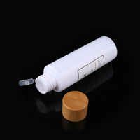 Bouteille en PET écologique Nature 200 ml avec bouchon en bambou