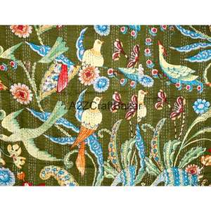 Colcha Kantha Vintage de Algodón Orgánico Hecha a Mano - Reversible, Ecológica, para Cama, Uso en Casa y Hotel, para Todas las Estaciones, Venta al Por Mayor - Product Image 2