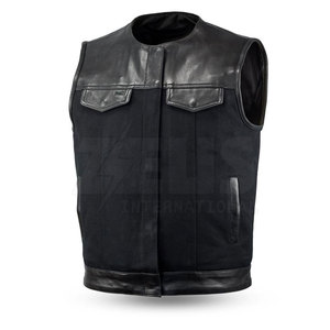 Fashion Wear 2026 Leather Vests Breathable Customized Good Quality Top Design Leather Vest Customized - Product Image 4