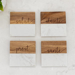 Juego de Posavasos de Madera Pulida de Diseño Moderno, Duradero, Multiforma, Varios Tamaños, Decoración Ecológica para Mesa de Café - Product Image 5