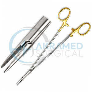Portaagujas Vascular TC DeBakey, Manual, Recto, con Mordazas Serradas, Instrumento Quirúrgico Cardiovascular, Tamaño Personalizado, Certificado CE - Product Image 5