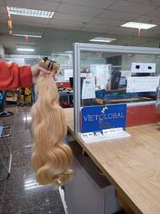 ที่ขายดีที่สุด 100% ผมมนุษย์คลื่นร่างกายหนังกําพร้าเวียดนามเวอร์จินชิดผมผ้าคู่ดึงสีบลอนด์คู่ - Product Image 2