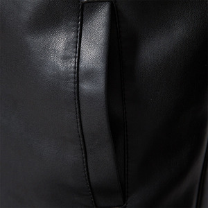 Chaquetas de Cuero de Alta Calidad con Revestimiento, Formales, Versátiles, con Cierre, Resistentes al Viento, Precio al por Mayor, Logotipo Personalizado - Product Image 5