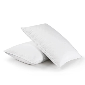 Almohada Rectangular Blanca de Lujo con Relleno 100% Poliéster, Diseño Moderno con Ribete Dorado, 200 Hilos, 100% Algodón - Product Image 1