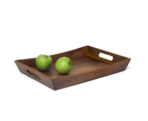 Bandeja de servir de madera personalizable con apariencia premium para bodas, fiestas y decoración de hoteles - Product Image 3