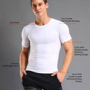 Camiseta de Secado Rápido, Absorbente de Humedad, Ajustada, Transpirable, de Nailon, para Gimnasio, Running, Fitness y Ejercicio - Product Image 3