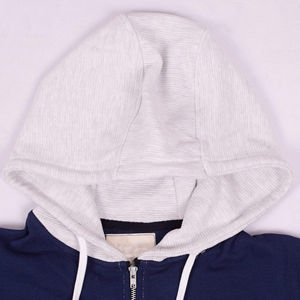 Men's Color Blocking <b>Zip</b>-Up <b>Hoodie</b> Regular Fit Cotton Polyester French Terry Casual Autumn Wear with <b>Pocket</b> and Hooded Design - Product Image 4