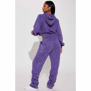 Crop hoodie <b>Women's</b> Tracksuit Street Wear New Arrival <b>Women</b> Track Suit for Adult Custom Casual 100% Cotton Made in Pakistan - Product Image 2