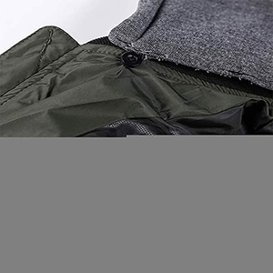 Men's Black Varsity Puffer Jacket Waterproof Breathable Winter Casual Lightweight <b>Covered</b> <b>Button</b> Closure Warm 100% Polyester - Product Image 6