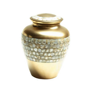 Urnes crématoires pour adultes en émail blanc de style américain pour les humains, urnes métalliques et bocaux - Product Image 4