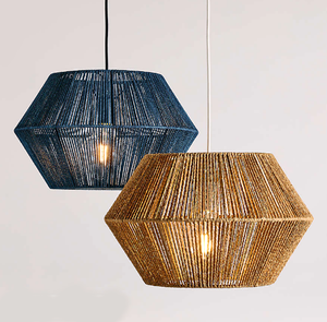Pantalla de Lámpara de Ratán Hecha a Mano en Forma de Campana, Estilo Boho, Ecológica, para Lámparas de Araña - Product Image 3