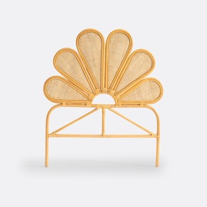 Meubles de chambre à coucher décoratif rotin naturel fait à la main pétale tête de lit pour simple double double reine roi - Product Image 4