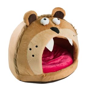 Lit pour animaux de compagnie en polaire polaire Roar Bear Snuggle Plush - Solution de couchage confortable et douillette pour votre ami à fourrure - Product Image 4