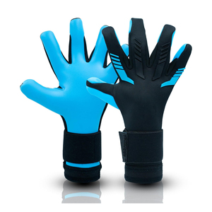 Gants de gardien de but Giga Grip pour hommes, en latex allemand de 4 mm, coupe négative, dos semi-naturel, sangle élastique de 9 cm, gants de match secs - Product Image 3