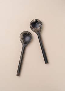 Juego de cucharas para ensalada de resina duradera, material no tóxico resistente al calor, ideal para suministros de catering para restaurantes - Product Image 2