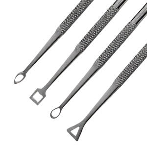 Juego de 4 herramientas de acero inoxidable con punta hueca para tallar cera y arcilla, kit de herramientas manuales de laboratorio dental con agarre moleteado, Clase I - Product Image 6