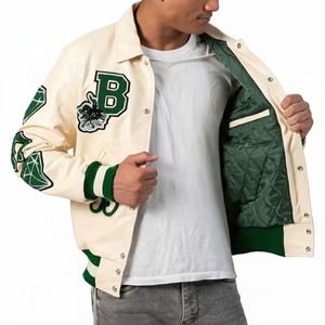 Chaqueta de Cuero Genuino de Lujo con Bordado Personalizado, Ropa Exterior de Motociclista a la Moda, Servicio de Muestras de Fábrica OEM ODM - Product Image 5